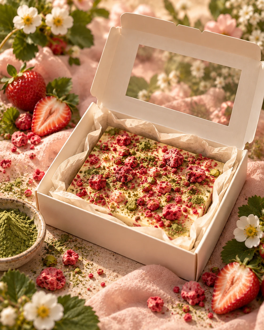 Strawberry Matcha — Valge šokolaad · maasikas · matcha